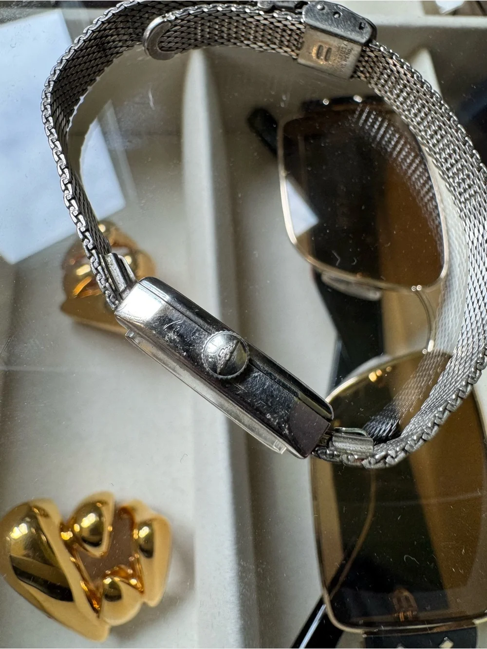 Longines 1940’s 10K White Gold Filled Vintage Women’s Watch With Mesh band